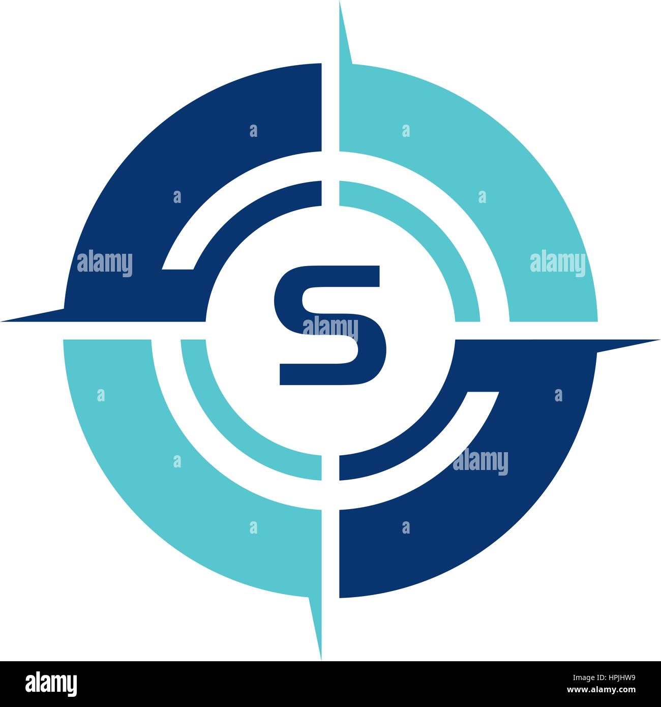 Compass Guide Solution Initial S Stock Vector Image & Art - Alamy
