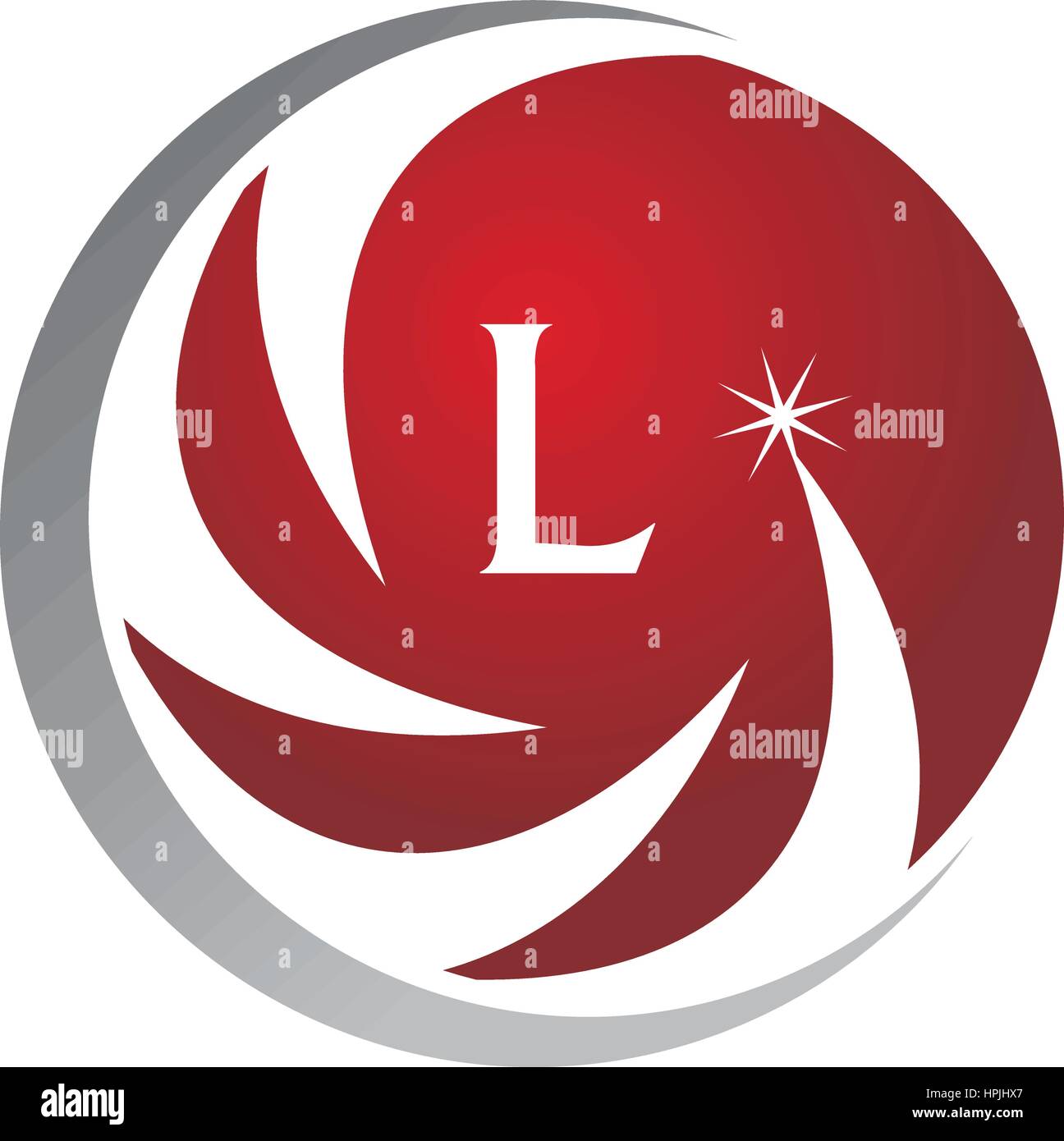 Star Swoosh Initial L Stock Vector Image & Art - Alamy