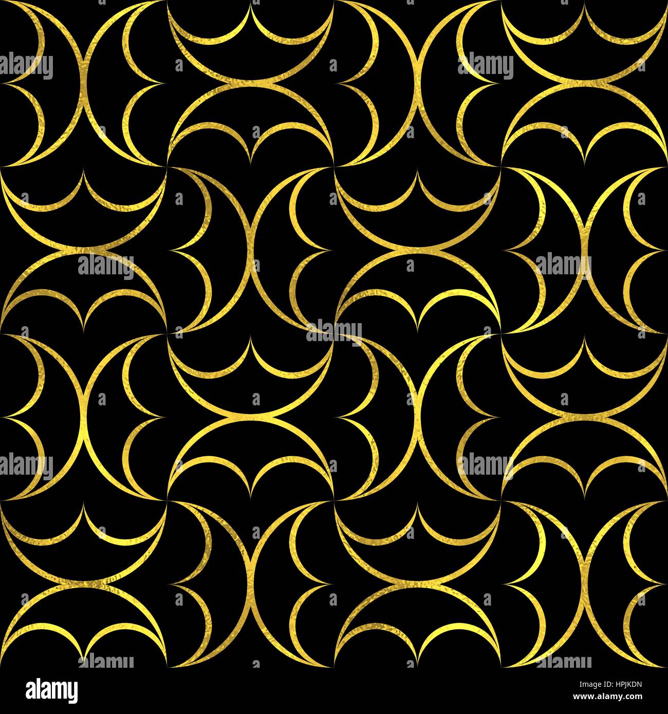 Abstract seamless pattern in Arabian style. Vector golden fashion ...