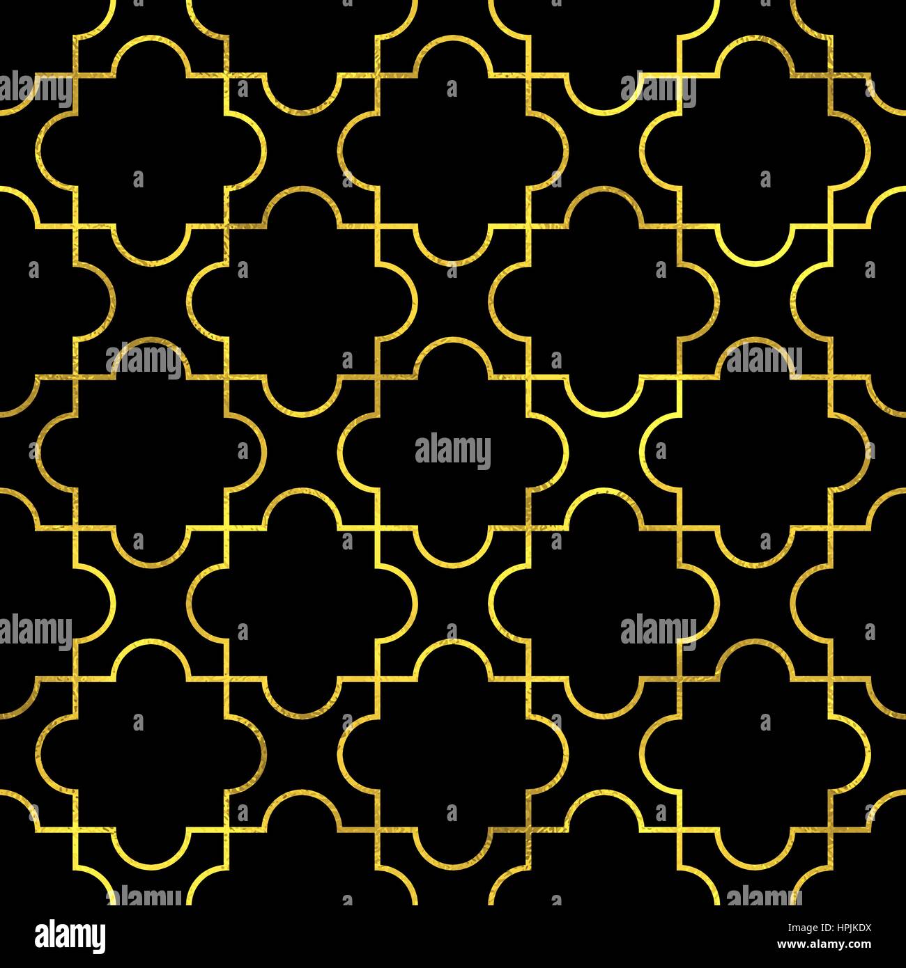 Abstract seamless pattern in Arabian style. Vector golden fashion ...