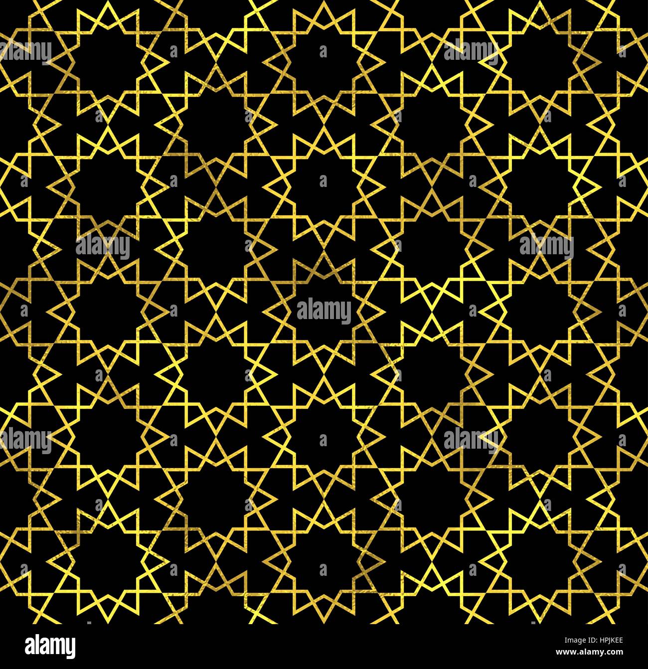 Abstract seamless pattern in Arabian style. Vector golden fashion ...