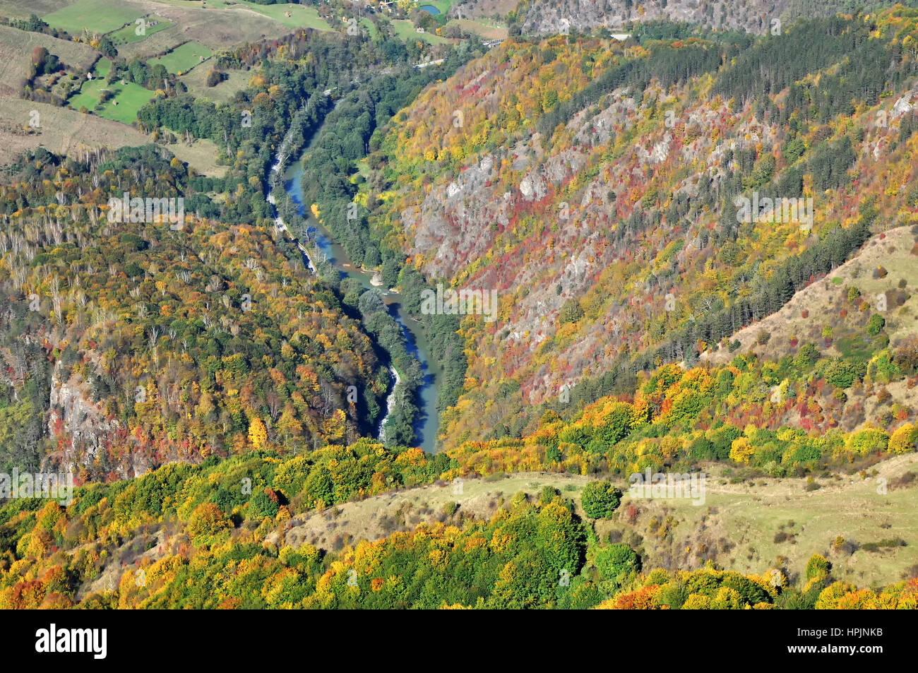 Mountain autumn landscape with colorful forest Stock Photo - Alamy