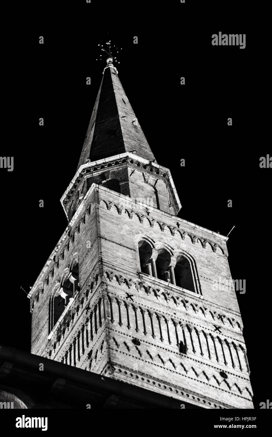 Cathedral's tower bell of Pordenone Stock Photo