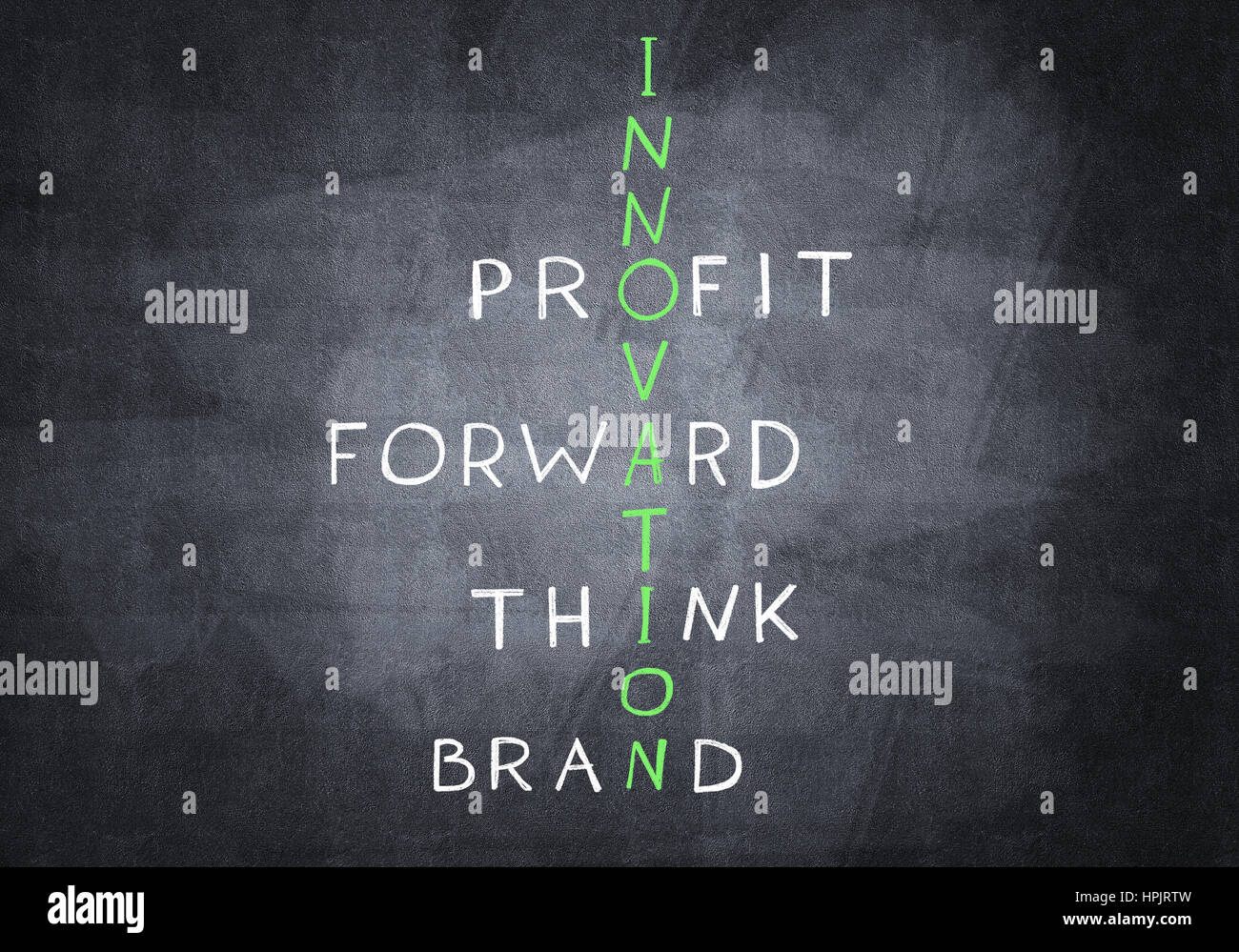 Chalk drawn crossword Stock Photo Alamy