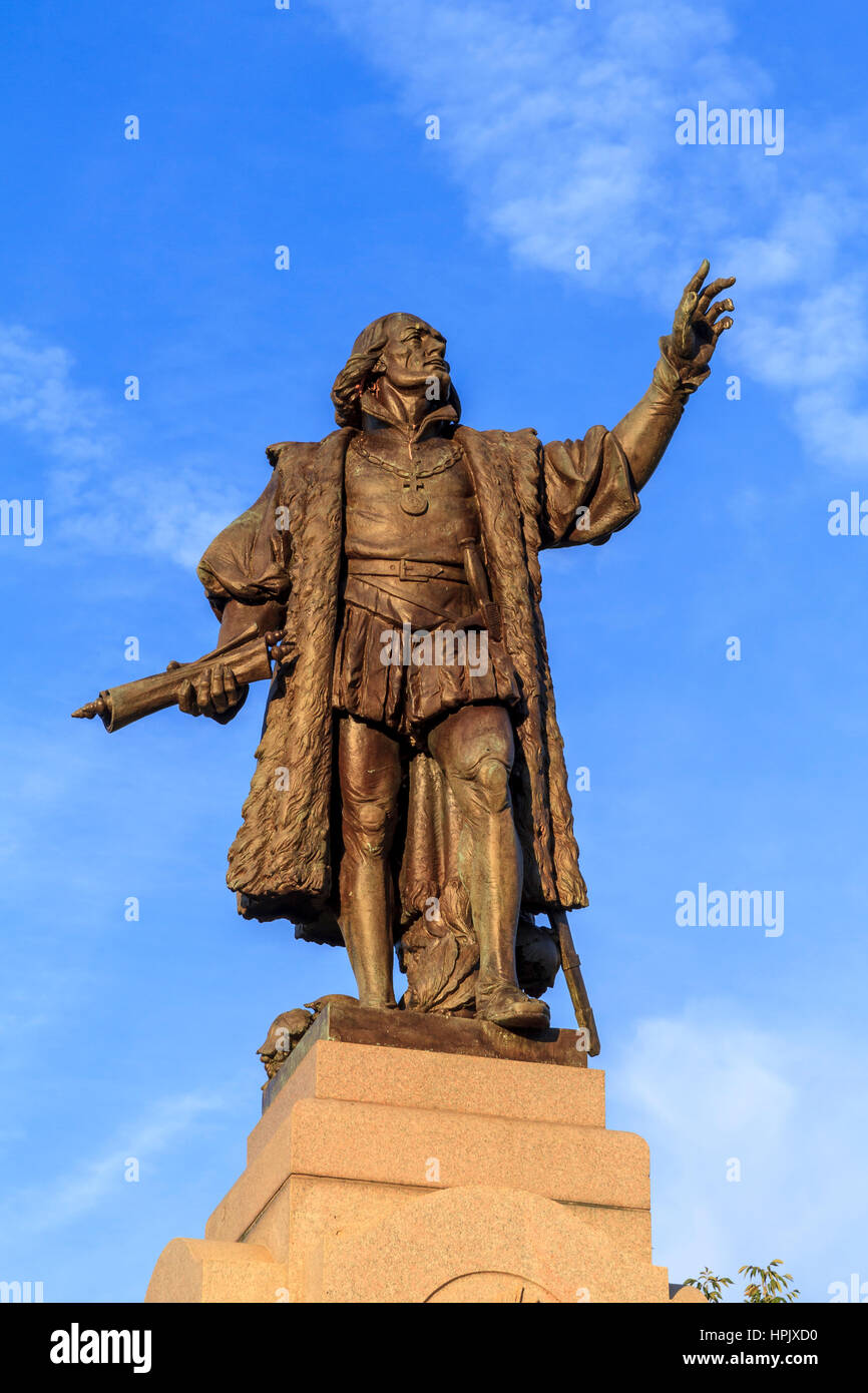 Monument Christopher Columbus, bronze statue, Grant Park, Chicago