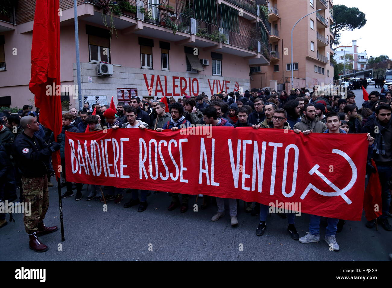 Rome, Italy. 22nd Feb, 2017. Demonstration to remember Valerio Verbano ...