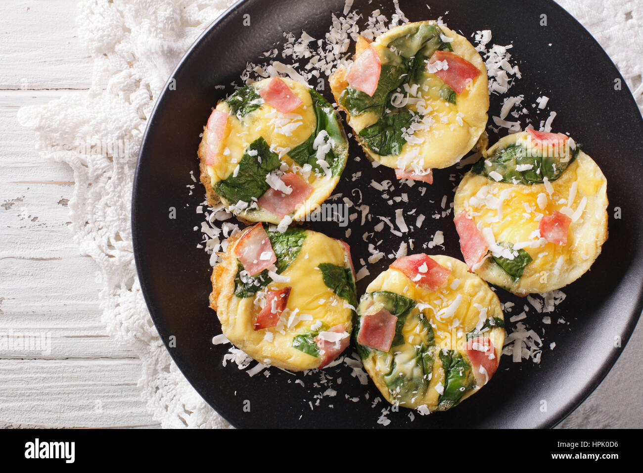 Spinach and ham frittata hires stock photography and images Alamy