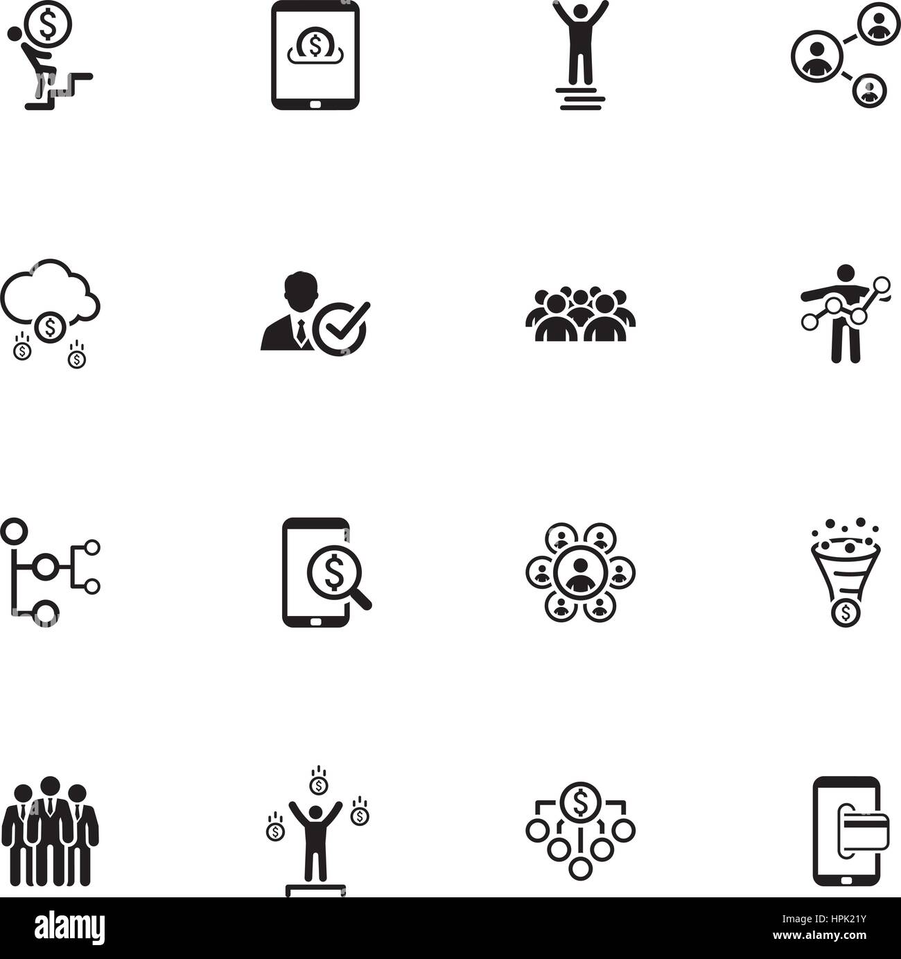 Flat Design Business Icons Set Stock Vector Image & Art - Alamy
