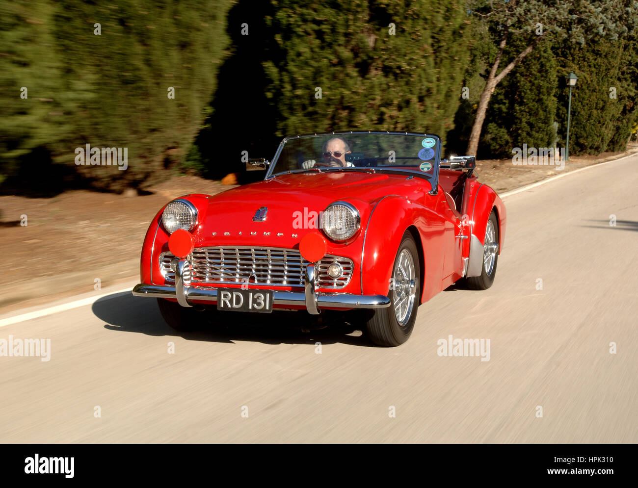 1953 Triumph TR3a classic British sports car Stock Photo - Alamy