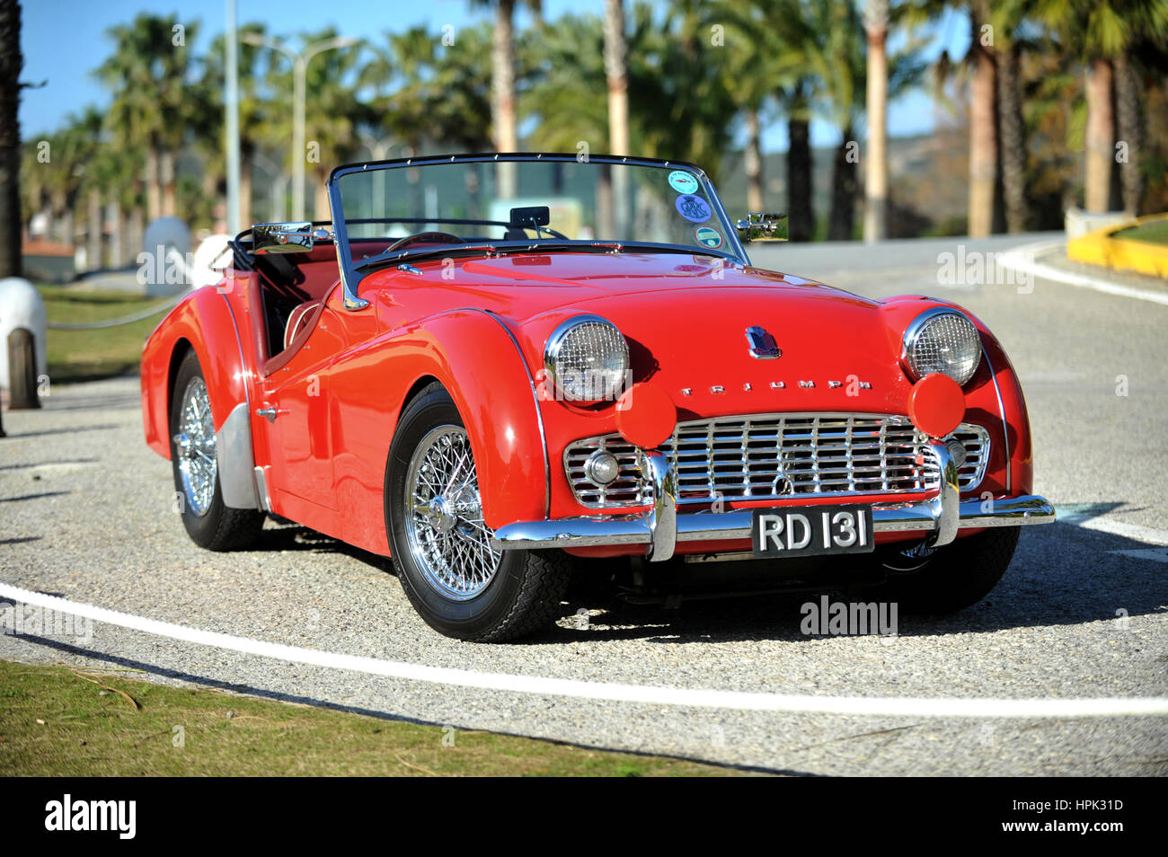 1953 Triumph TR3a classic British sports car Stock Photo - Alamy