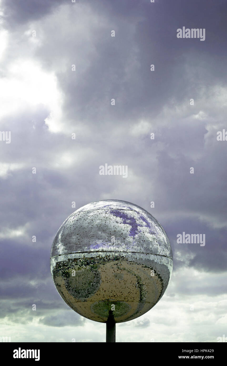 The giant mirror ball on Blackpool promenade Stock Photo Alamy