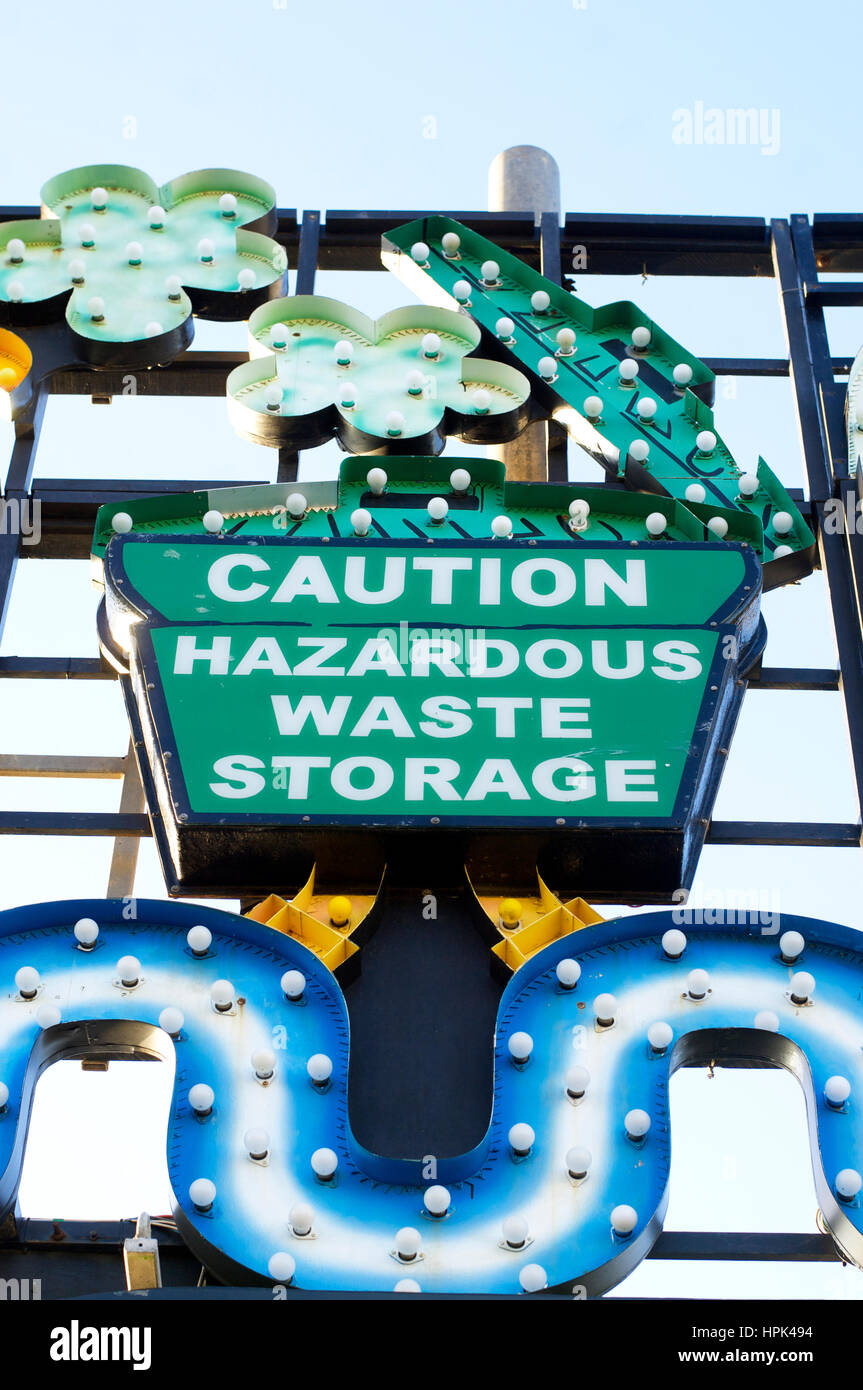 Representation of hazardous waste storage bin Stock Photo Alamy