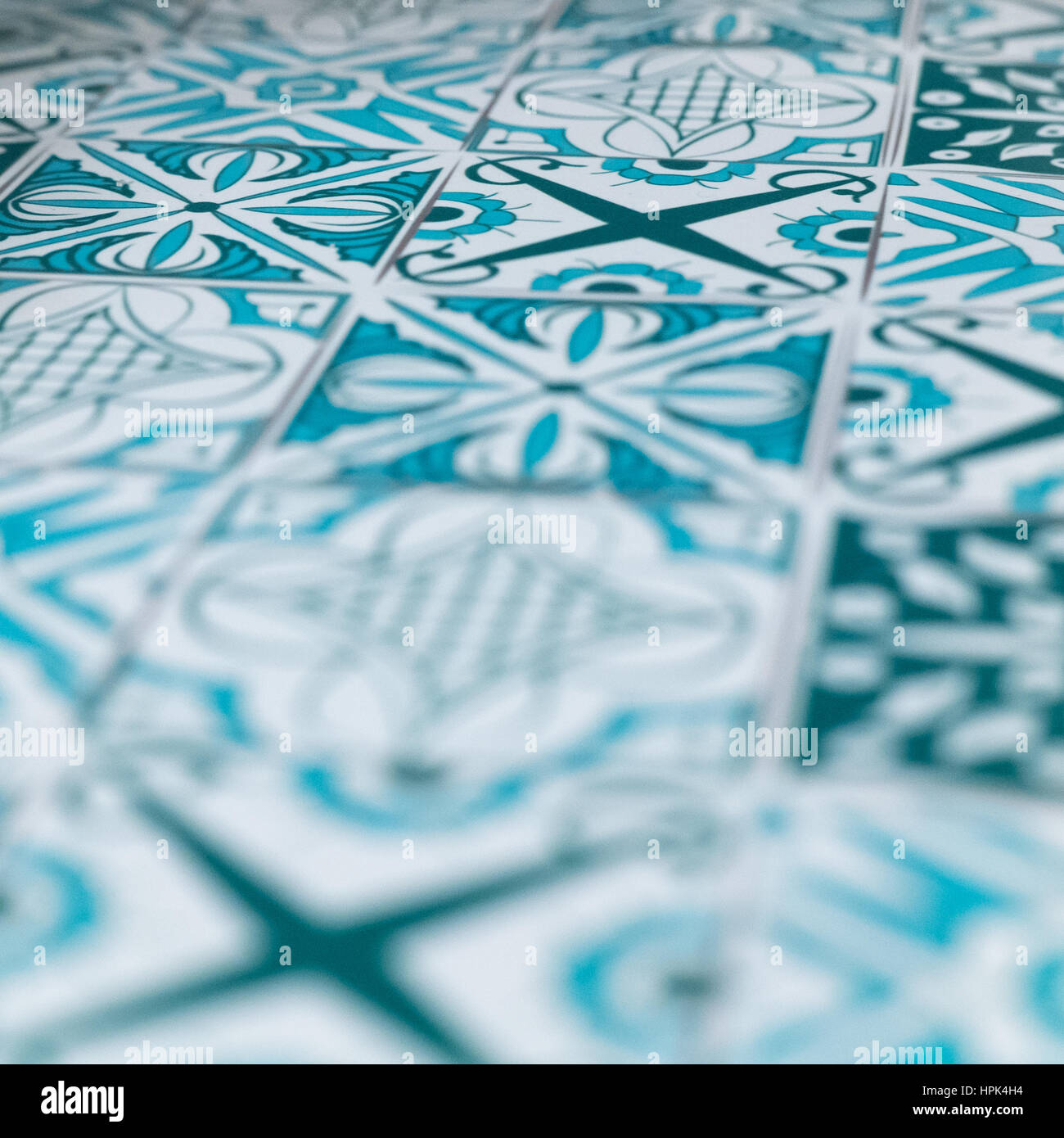 Abstract blue patterns with blurred area. Stock Photo