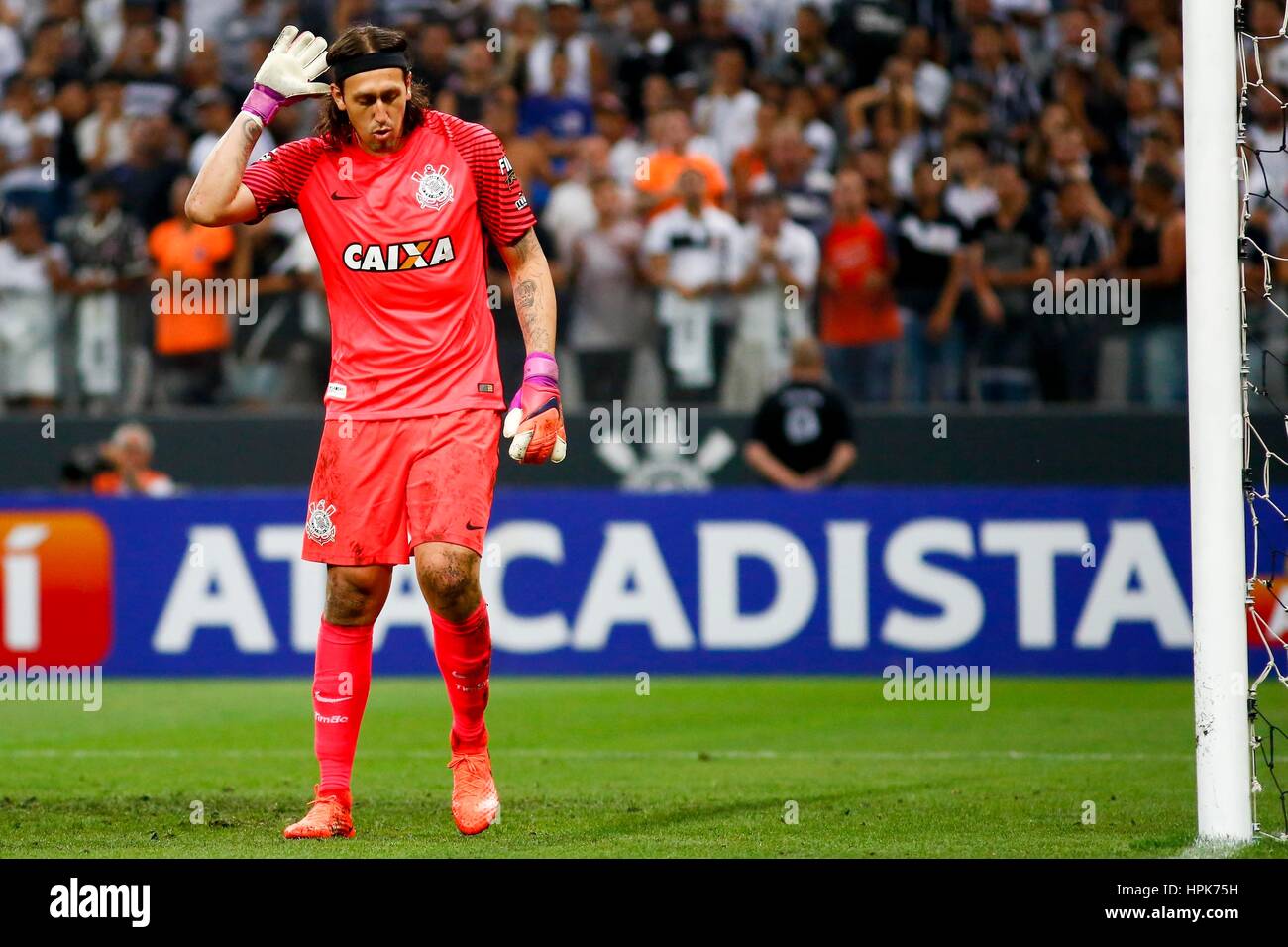 SÃO PAULO, SP - 23.02.2017: CORINTHIANS X PALMEIRAS - Cassio during the match between Corinthians and Palmeiras held at the Arena Corinthians, East Zone of São Paulo. Besides celebrating 100 years, the (Photo: Marco Galvão/Fotoarena) Stock Photo