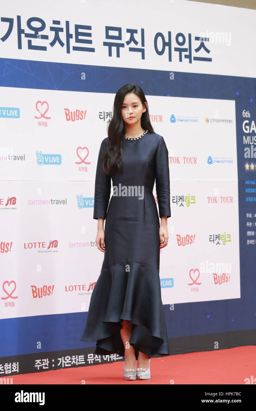 Seoul Korea 22nd Feb 17 Exo Bts Twice Shinee Sistar Blackpink Gfriend Etc On The Red Carpet Of 6th Gaonchart Music Awards In Seoul Korea On 22th February 17 China And Korea Rights
