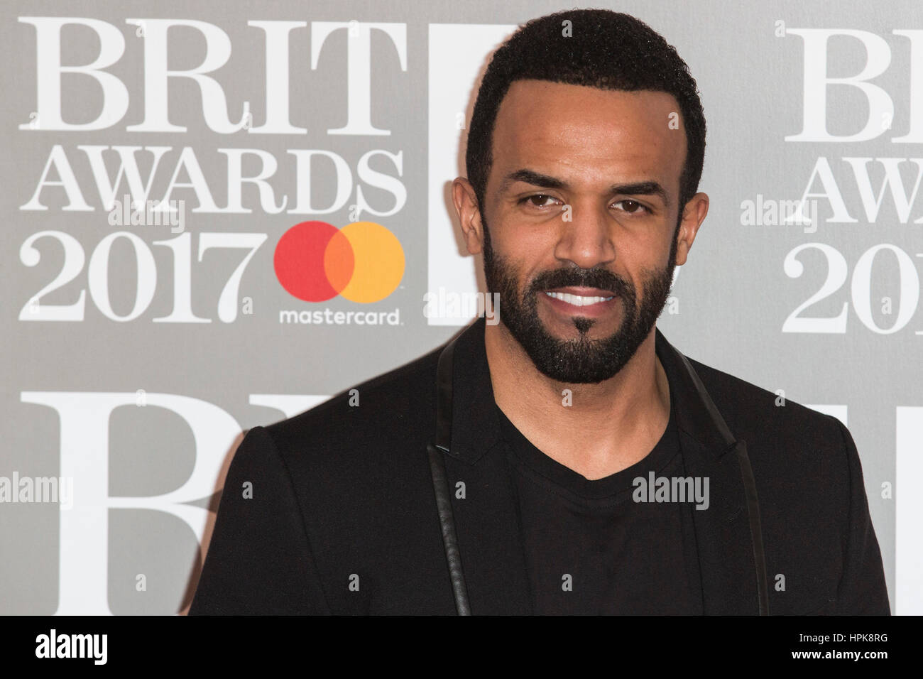 London, UK. 22 February 2017. Craig David. Red carpet arrivals for the 2017 BRIT Awards at the O2 Arena. © Bettina Strenske/Alamy Live News Stock Photo