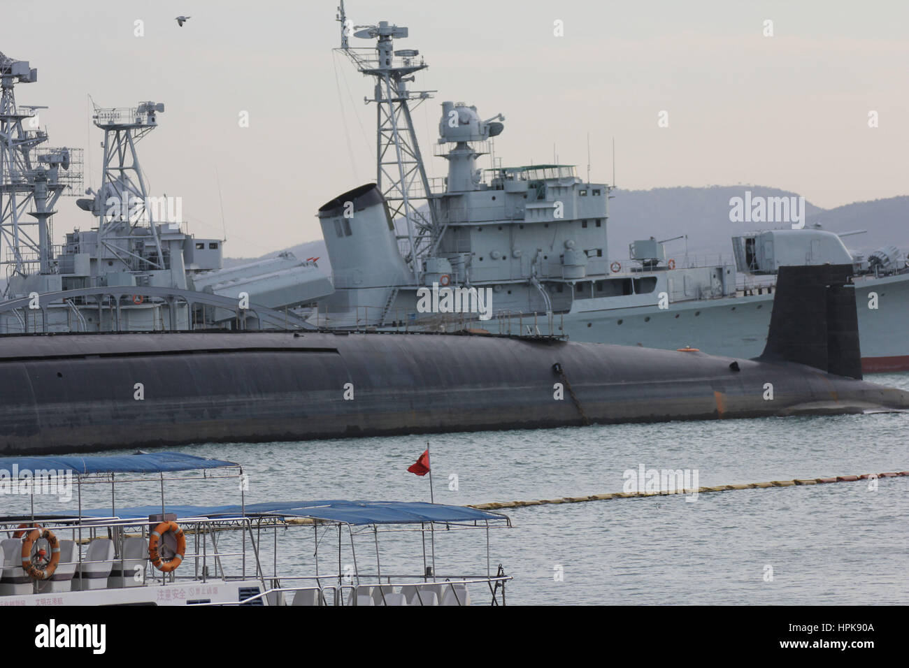 Qingdao, Qingdao, China. 20th Feb, 2017. Qingdao, CHINA-February 20 2017: (EDITORIAL USE ONLY. CHINA OUT) .The first Type 091 nuclear-powered attack submarine Changzheng 1 (pennant number 401) is on display at Qingdao Naval Museum in Qingdao, east China's Shandong Province, February 20th, 2017. Credit: SIPA Asia/ZUMA Wire/Alamy Live News Stock Photo