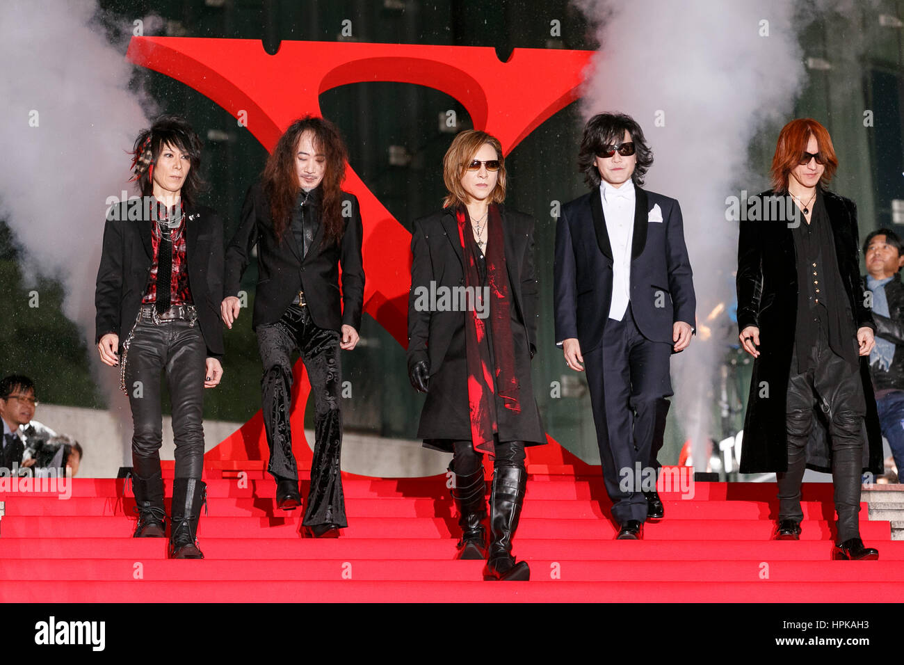 Members Of Rock Band X Japan Attends The Red Carpet Event For The Stock Photo Alamy