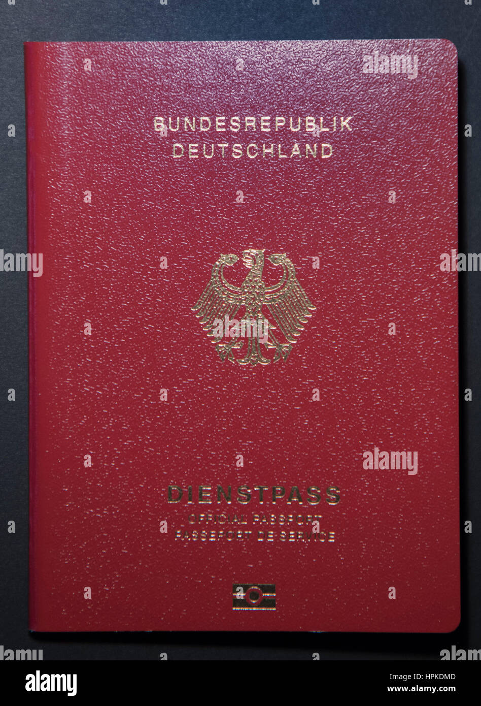 Berlin, Germany. 23rd Feb, 2017. The new German passport on display during a presentation at the