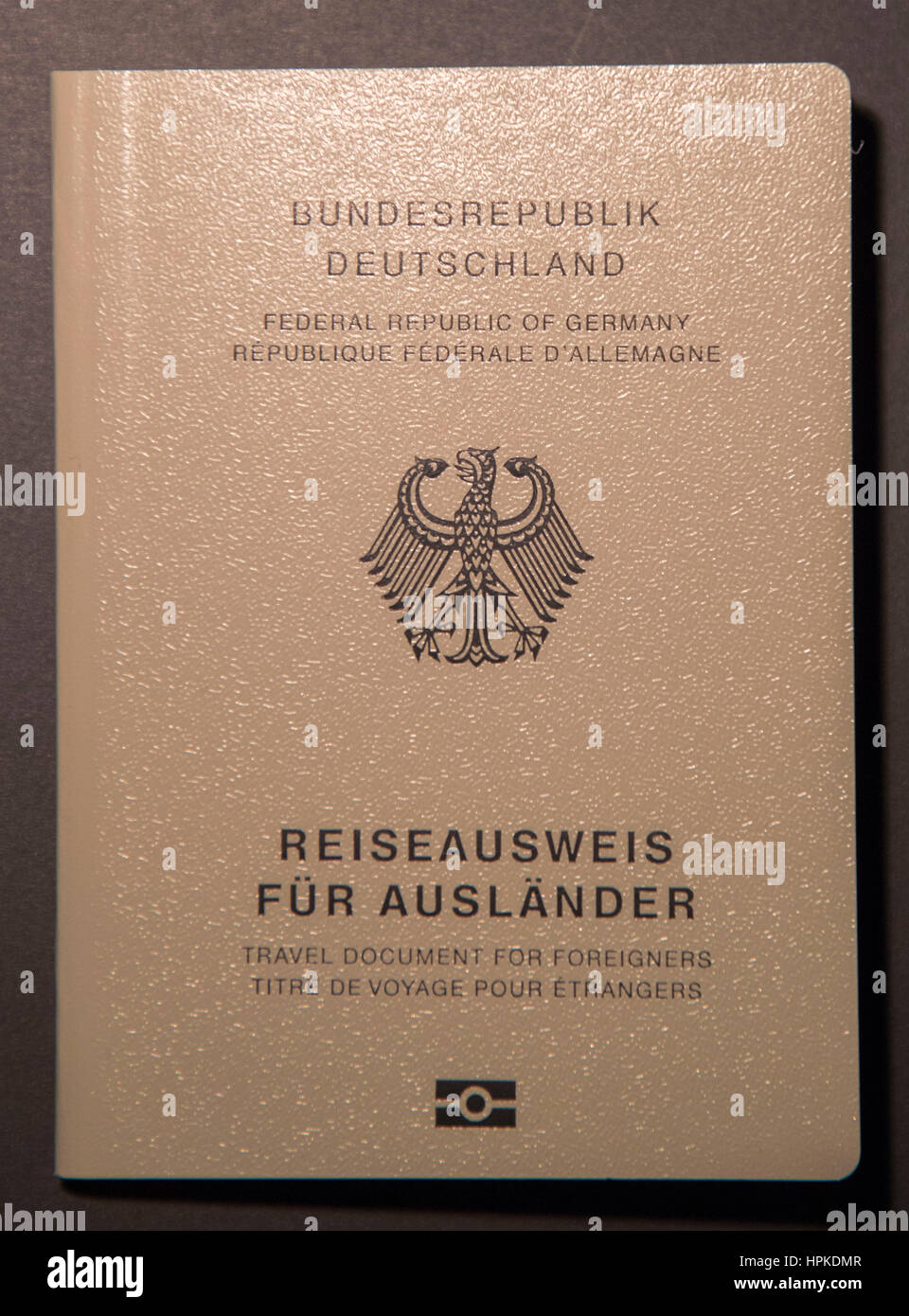 Berlin, Germany. 23rd Feb, 2017. The new German passport on display during a presentation at the