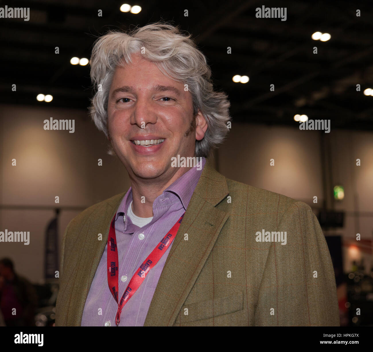 Edd China, presenter and mechanic on Discovery Channel's television show Wheeler Dealers, at the Gala Evening at the 2017, London Classic Car Show. Stock Photo