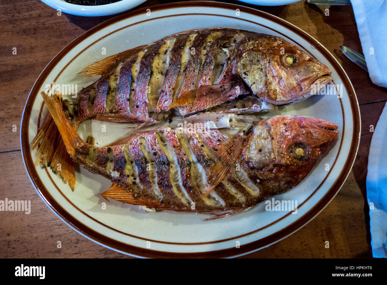 Fish Rica Rica Fried fish. Cost Rica Stock Photo - Alamy