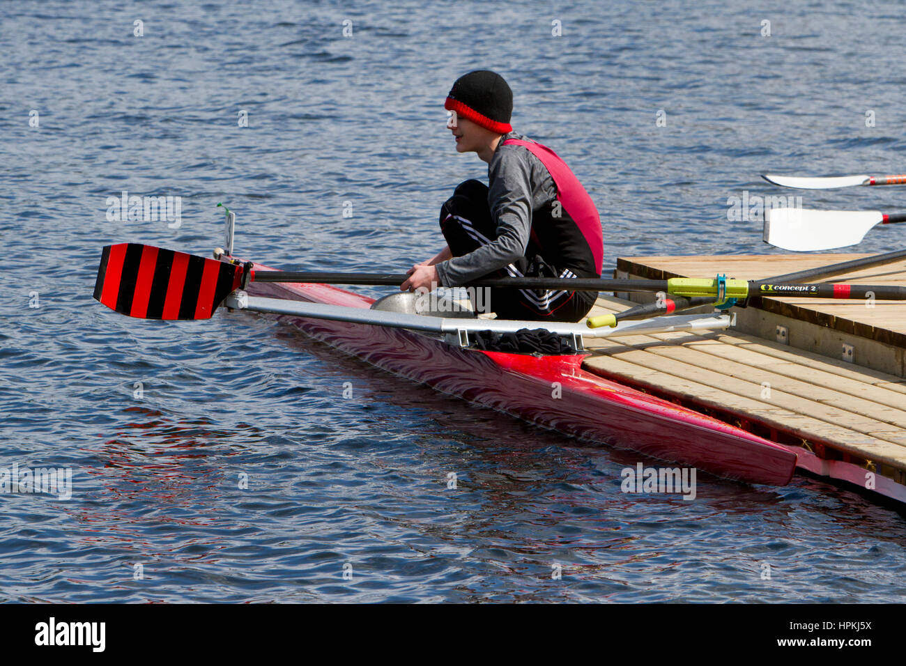 Teenage Rower Following the race hi-res stock photography and images - Alamy