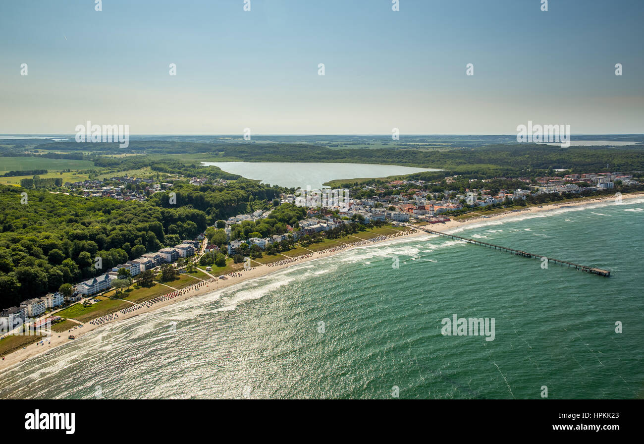 Coastline, Beach Baskets, Binz, East Coast, Western Pomerania, Mecklenburg-West Pomerania, Germany Stock Photo