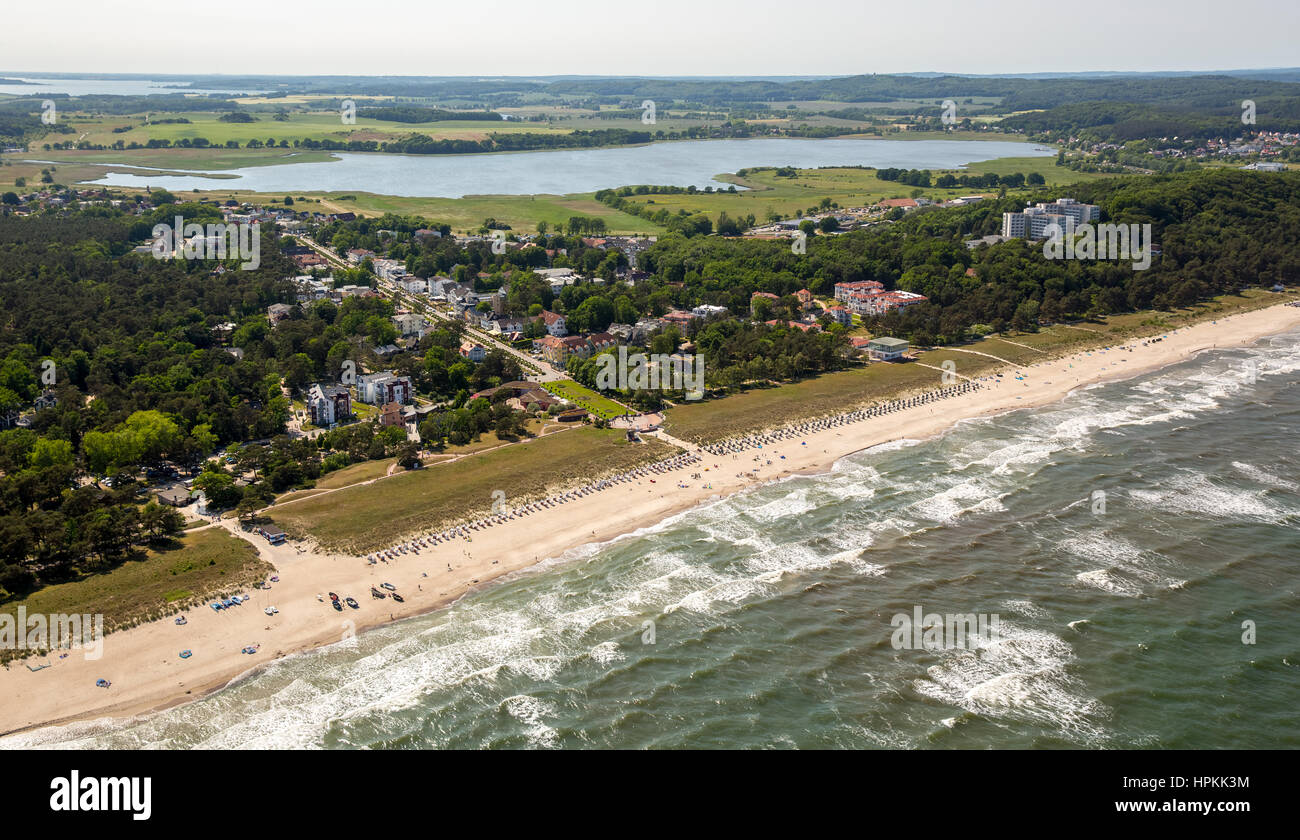 Coastline, Beach Baskets, Gohren, East Coast, Western Pomerania, Mecklenburg-West Pomerania, Germany Stock Photo