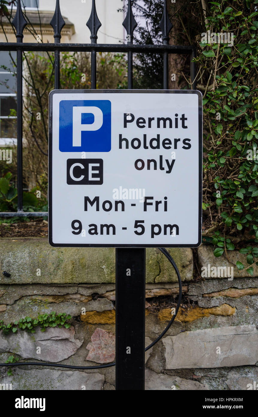 Parking for permit holders hires stock photography and images Alamy