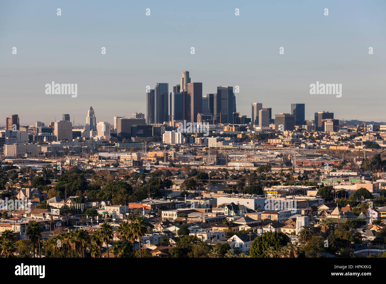 Editorial view of Lincoln heights and downtown Los Angeles, California Stock Photo Alamy