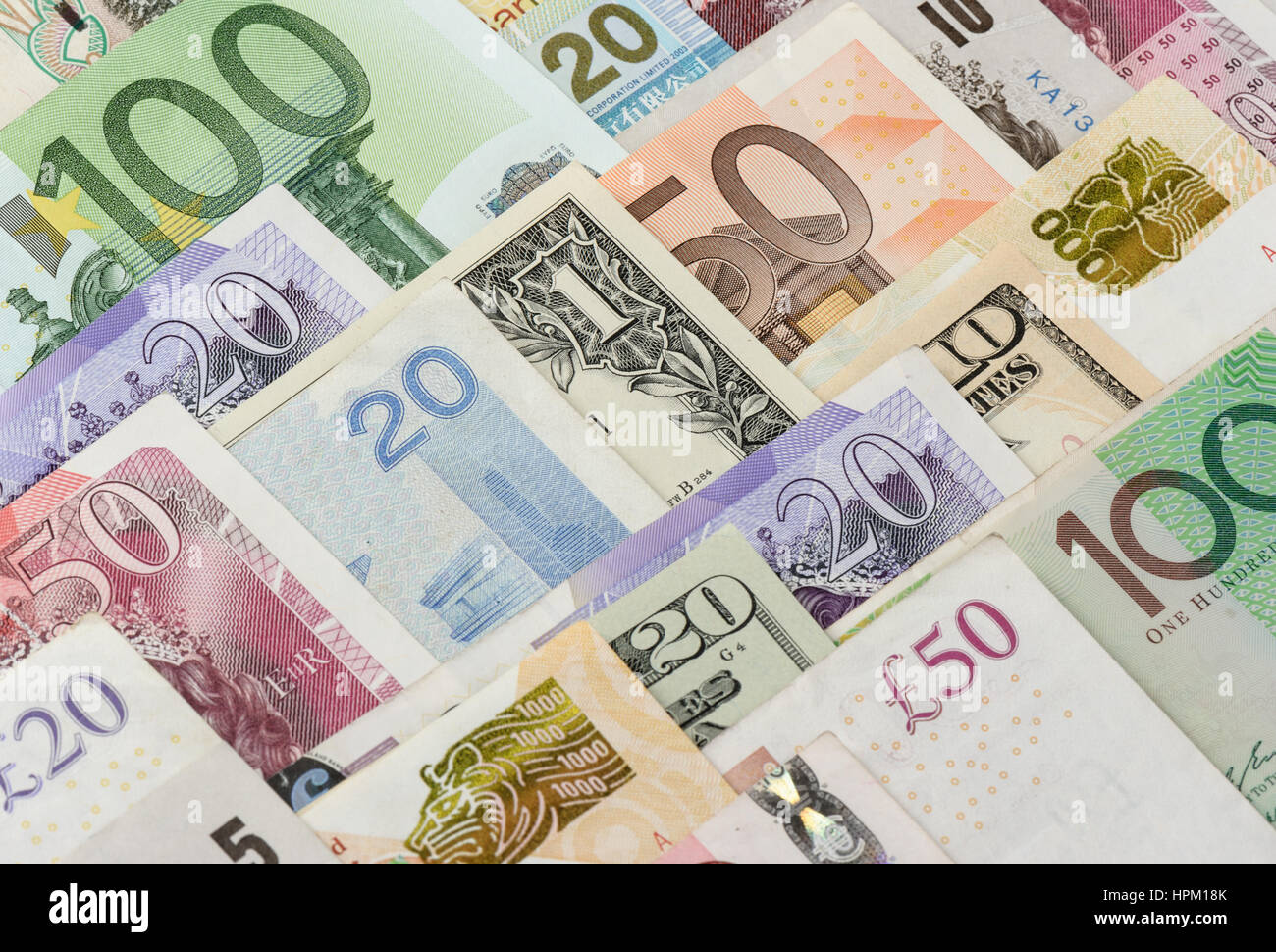 abstract bank notes from different countries Stock Photo - Alamy