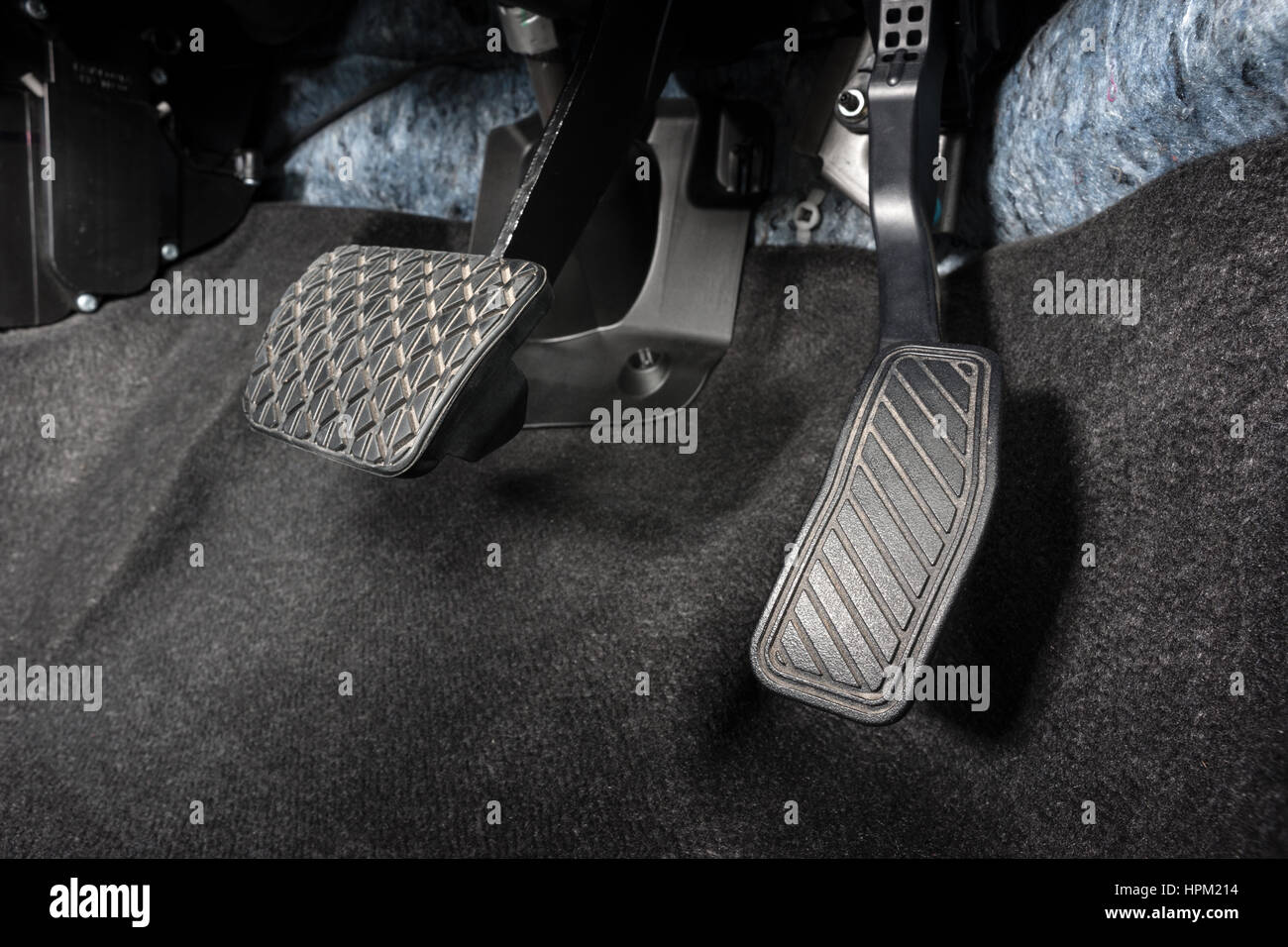 Brake and accelerator pedal of automatic transmission Photo - Alamy