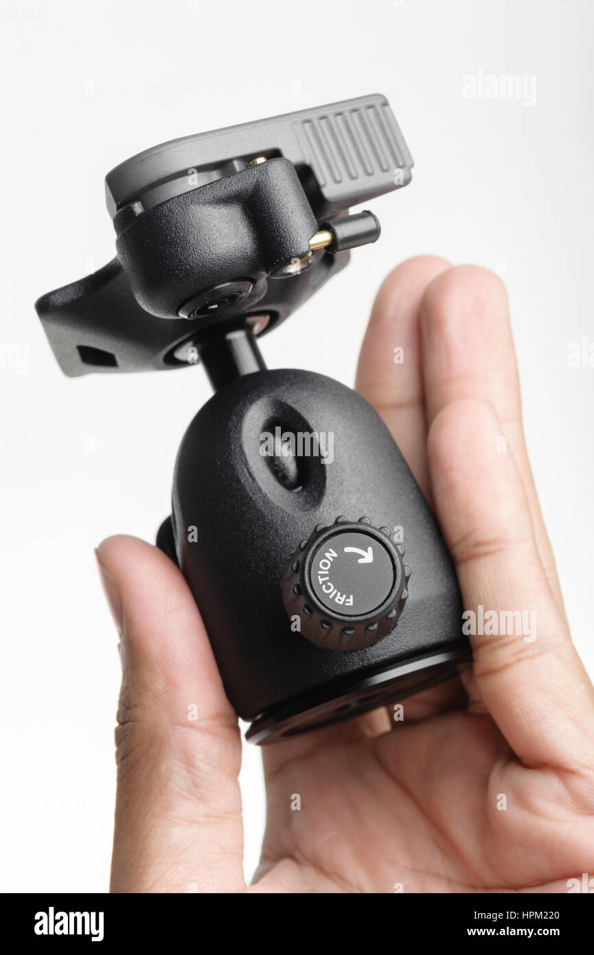 Closeup friction control knob on ball head of tripod Stock Photo Alamy