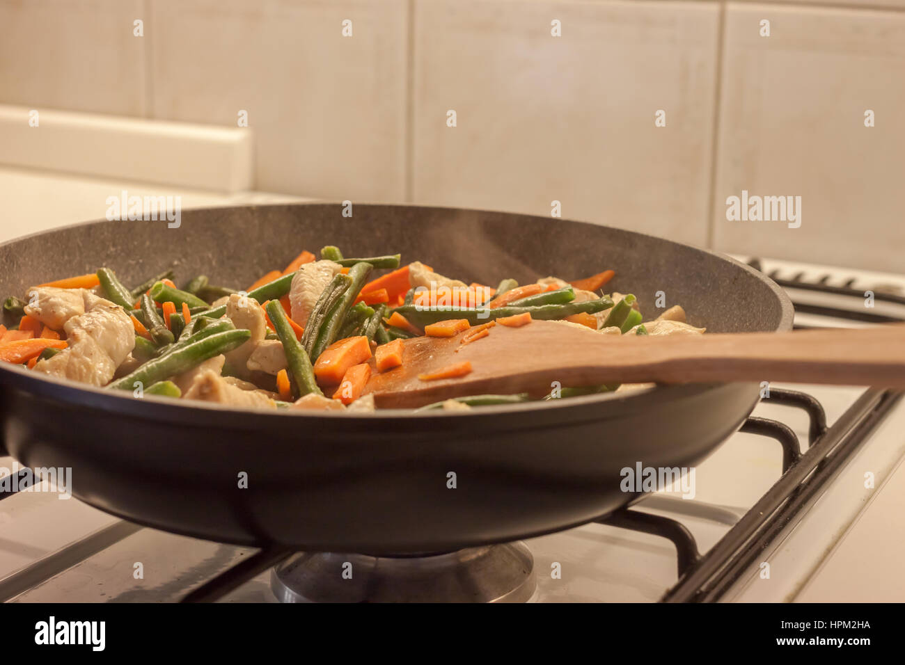 cooking vegetables at home Stock Photo Alamy