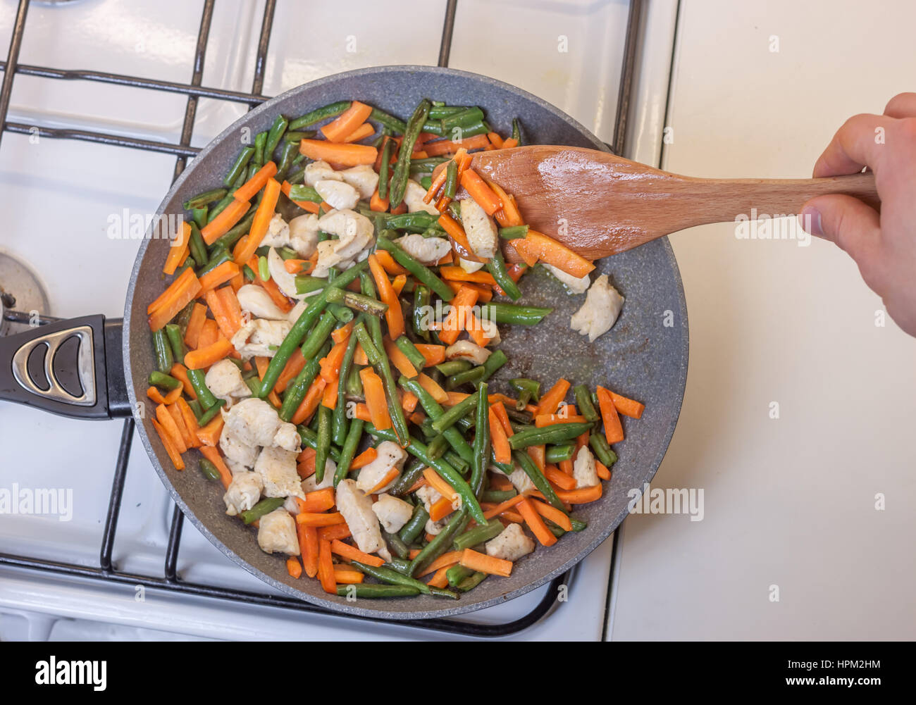 cooking vegetables at home Stock Photo Alamy