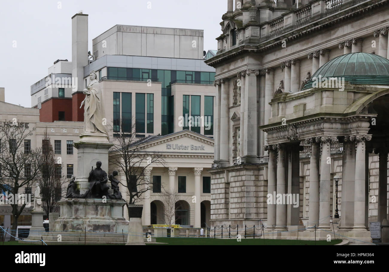 The Ulster Bank Headquarters in Donegall Square East, Belfast, Northern Ireland. Ulster Bank is a subsidiary of RBS (Royal Bank of Scotland). Stock Photo