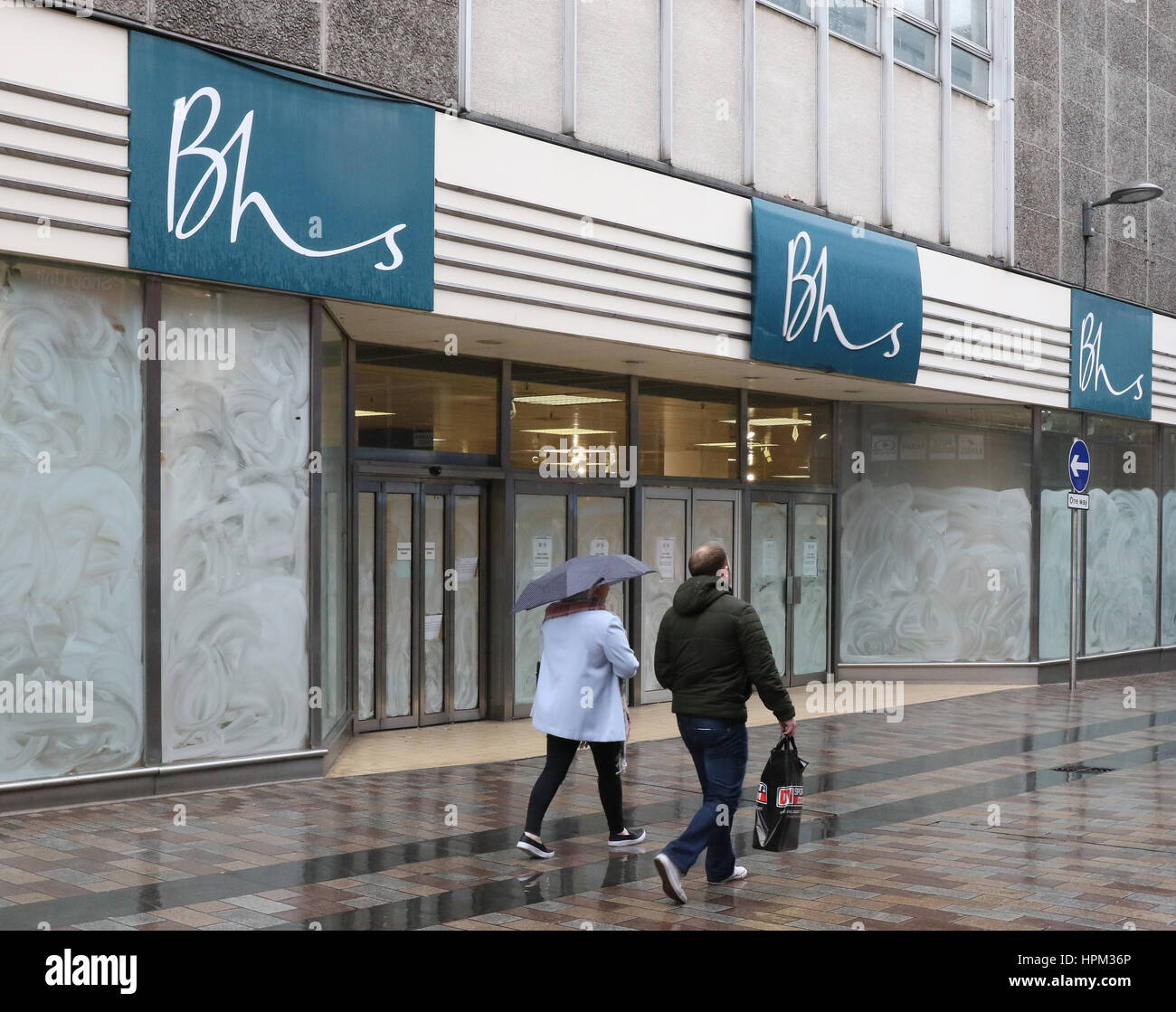 Fomer British Home Stores (BHS) premises in the centre of Belfast, Northern Ireland. Stock Photo