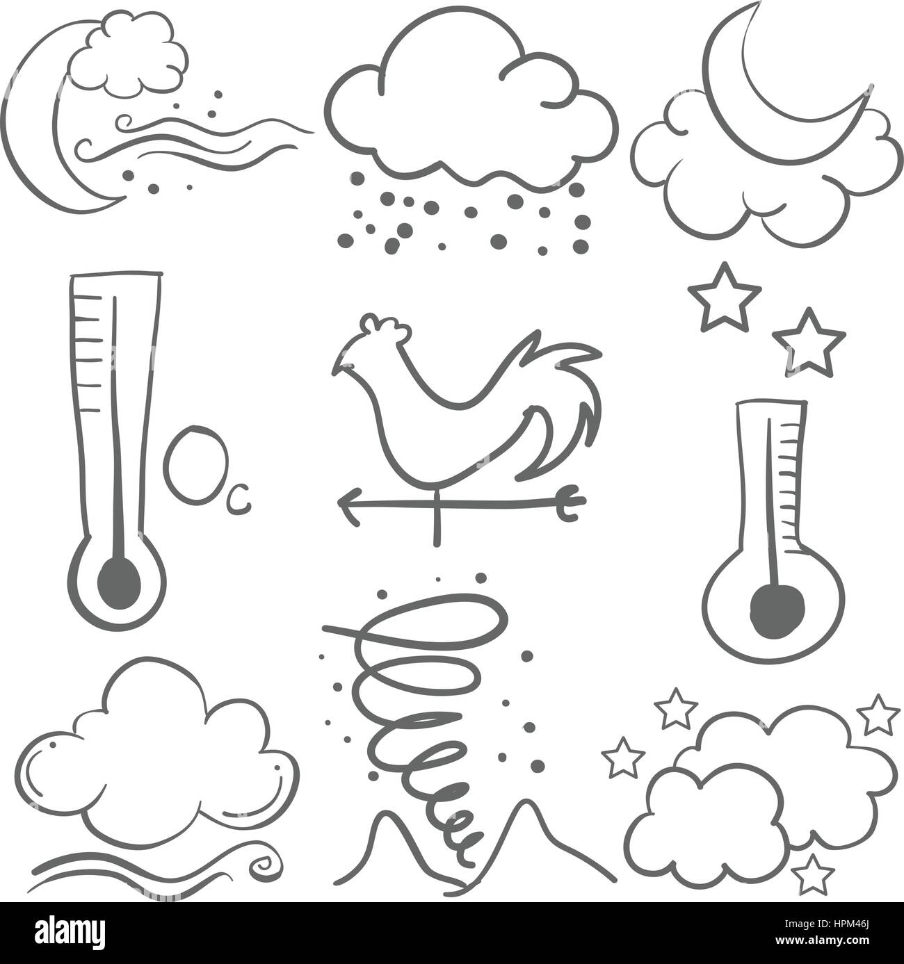 Doodle of weather style design collection Stock Vector Image & Art - Alamy