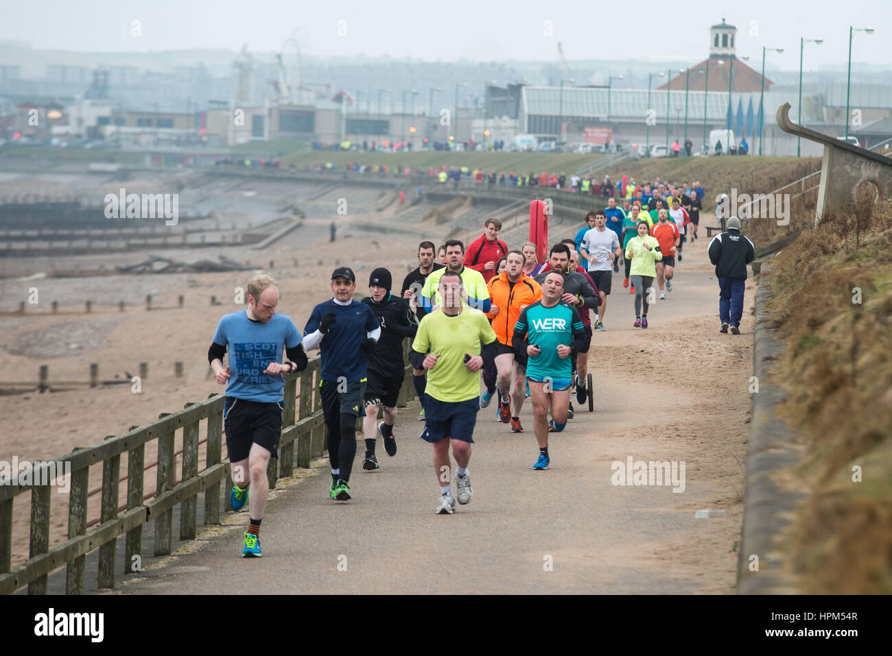 ParkRun on Aberdeen Esplanade - a weekly fun run organised by volunteers Stock Photo