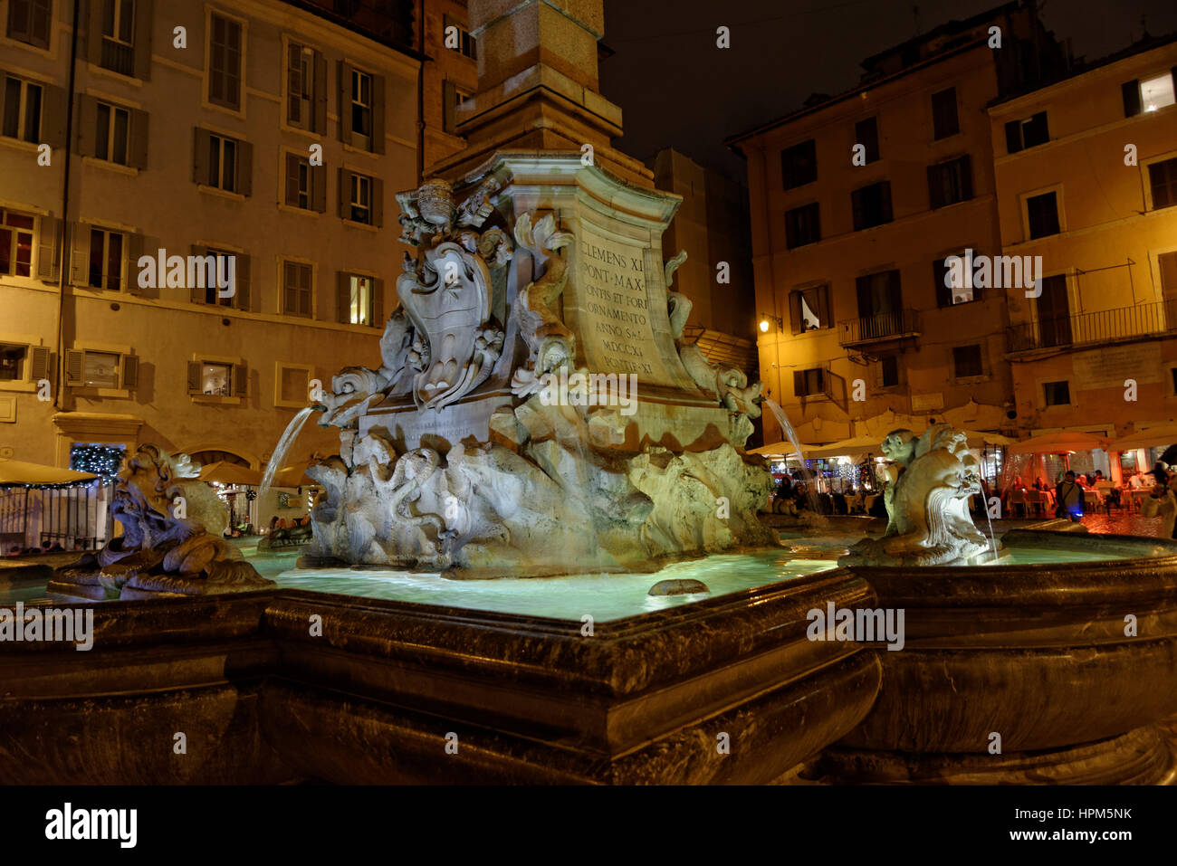 Ancient Rome at night. Beauty reflections Stock Photo - Alamy