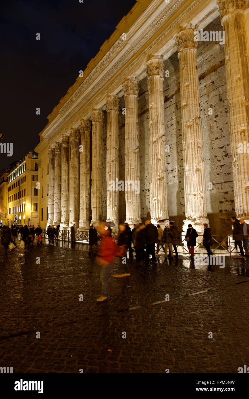 Ancient Rome at night. Beauty reflections Stock Photo - Alamy