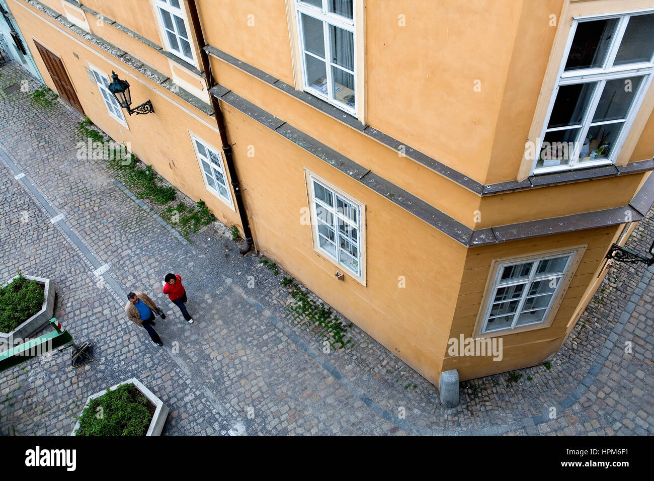 Na Kampe street. In Kampa Island.Prague. Czech Republic Stock Photo