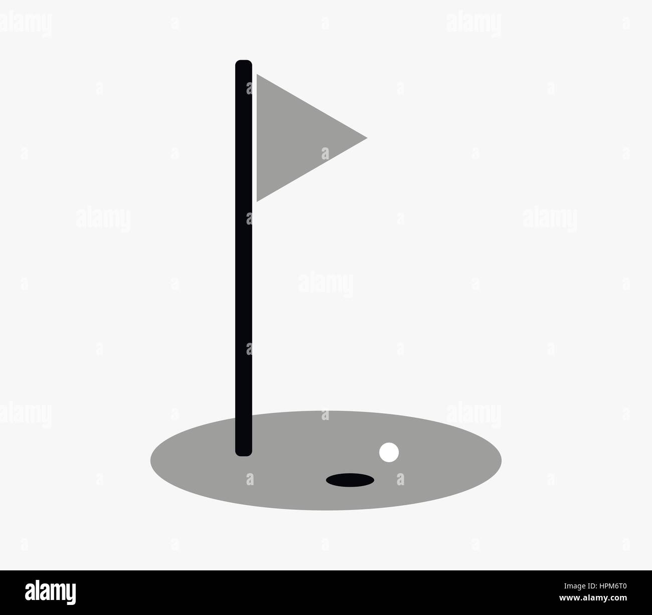 Golf flag pole Cut Out Stock Images & Pictures Alamy