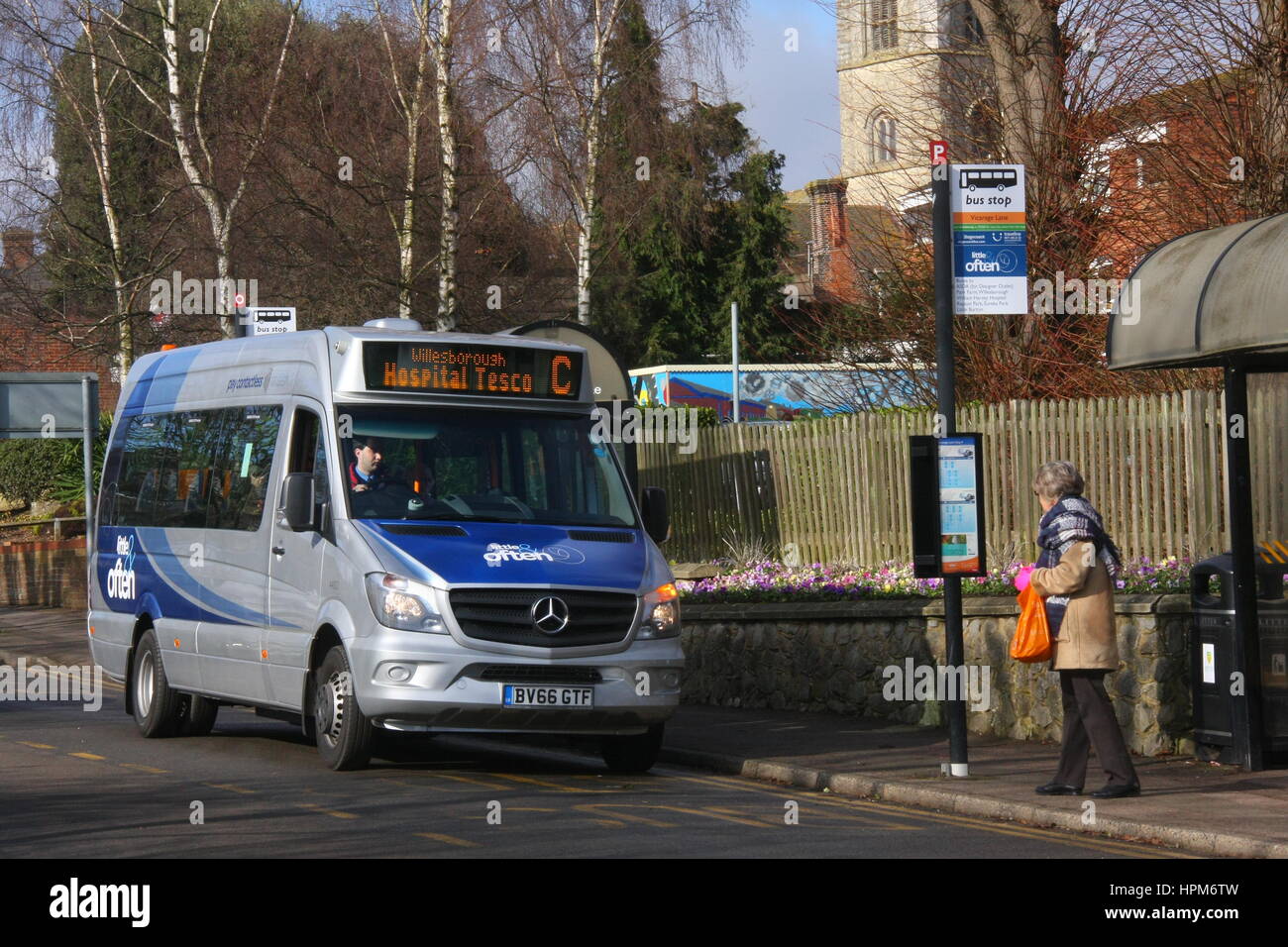 STAGECOACH SOUTH EAST NEW LITTLE & OFTEN MERCEDES BENZ SPRINTER CITY 45 MINIBUS Stock Photo