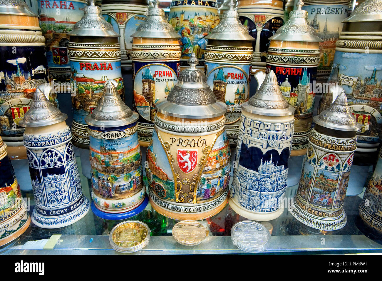 Souvenirs Typical Pitchers Of Ceramic For Beer Of The Czech Republic Souvenirs Typical Pitchers Of Ceramic For Beer Of The Czech Republic