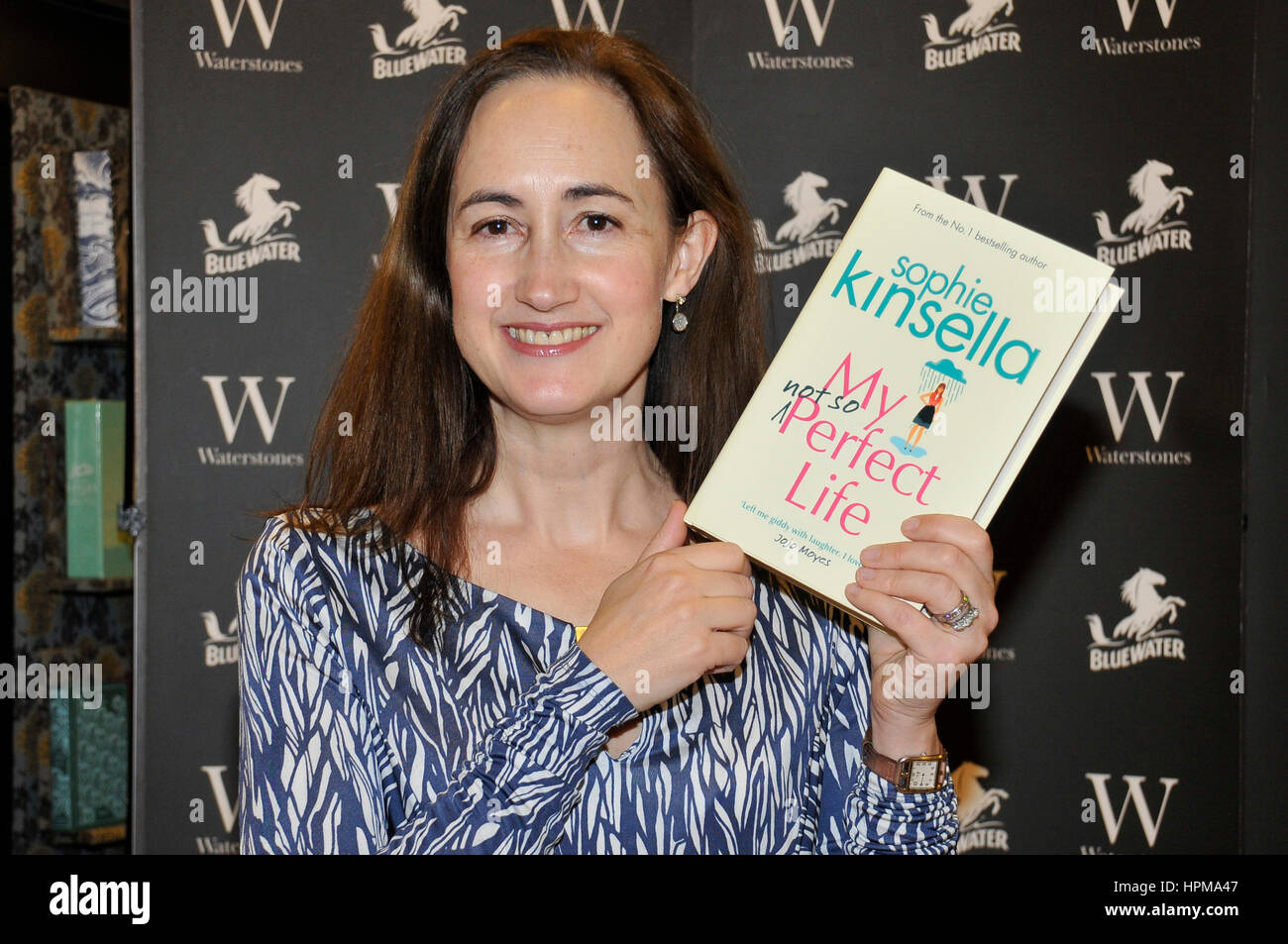 Bluewater, Kent, UK.  18th February 2017. Sophie Kinsella (Madeleine Sophie Wickham) at a signing of her new book 'My Not So Perfect Life'. Stock Photo