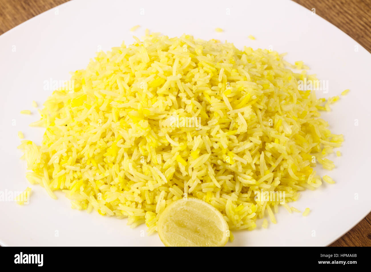 Indian traditional cuisine Yellow Rice with Lime Stock Photo Alamy