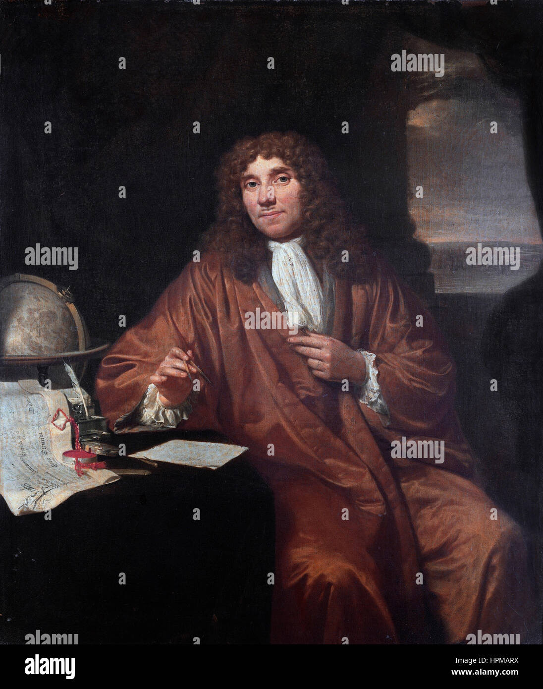 Jan Verkolje - Antonie van Leeuwenhoek Stock Photo