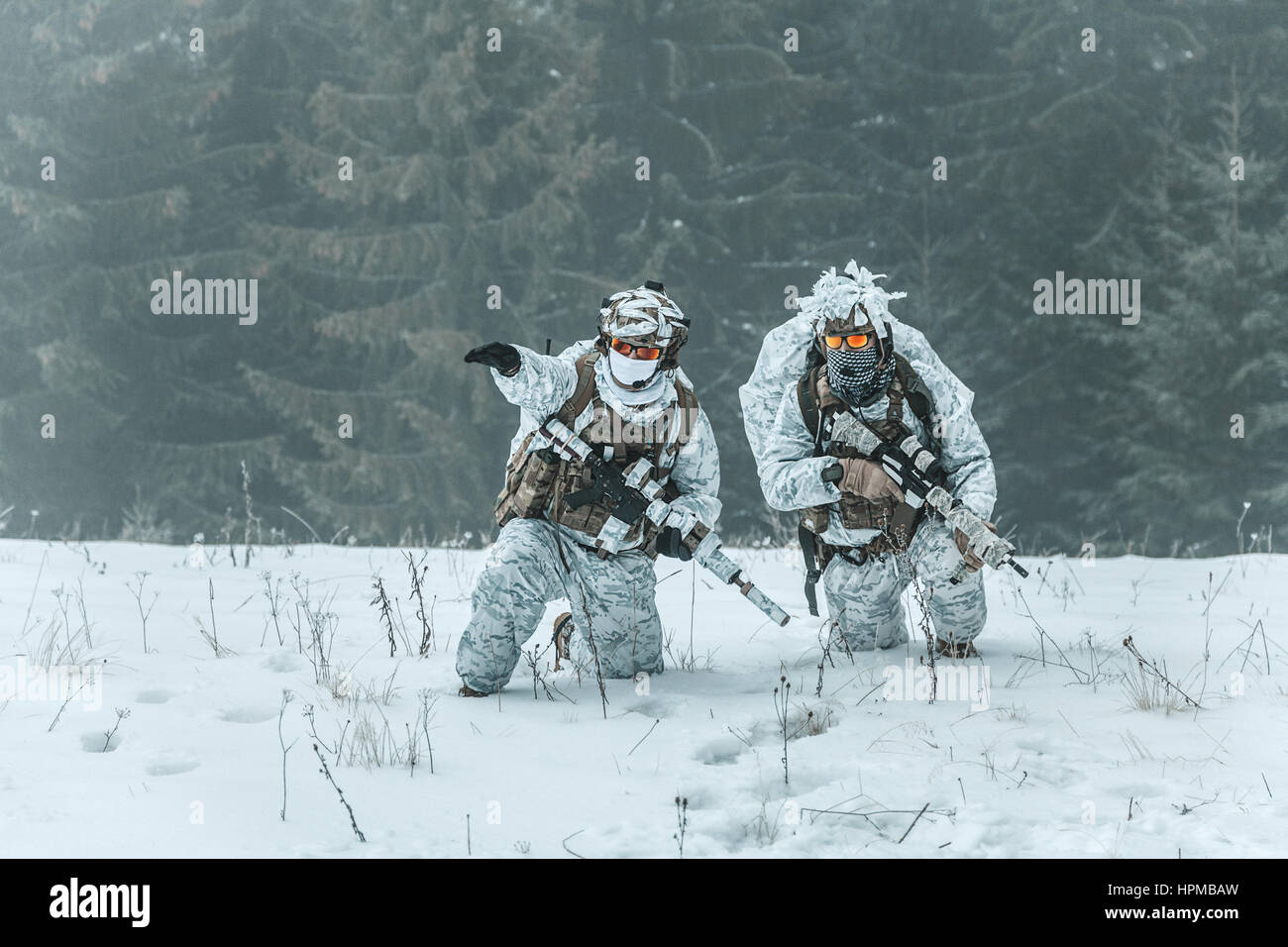 Action above the arctic circle Stock Photo